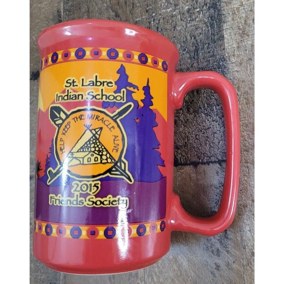 St. Labre Indian School 2015‎ Red Friends Society Coffee Mug Aztec 10oz - Picture 4 of 6